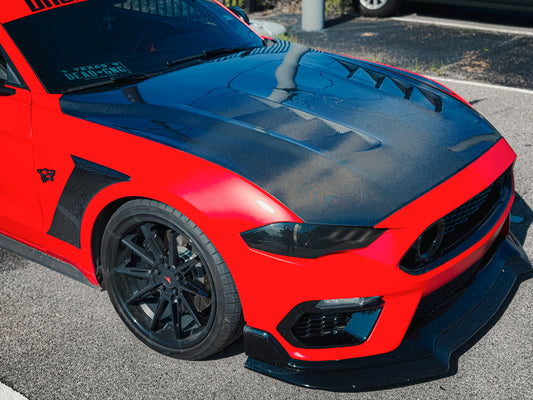 CMST Tuning V1 Vented Hood for Ford Mustang GT 5.0 Mach1 Bullitt S550.2 Carbon Fiber/FRP