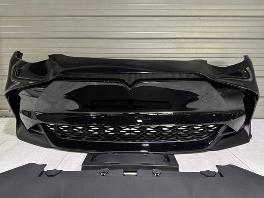 Tesla Model Y / Performance 2021-ON with Aftermarket Parts - Loong Flames Max Front Bumper PP from Yofer USA