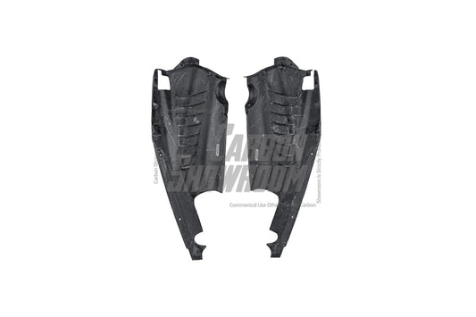 Ferrari 488 GTB 2016 2017 2018 2019 2020 with Aftermarket Parts - OEM 1:1 Style Engine Bay Kits Dry Pre-preg Carbon Fiber from Aero Republic