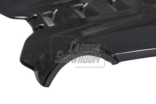 Ferrari 488 GTB & Spider 2016 2017 2018 2019 2020 with Aftermarket Parts - OEM 1:1 Style Engine Cover Dry Pre-preg Carbon Fiber from Aero Republic