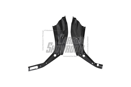Ferrari 488 GTB & Spider 2016 2017 2018 2019 2020 with Aftermarket Parts - OEM 1:1 Style Replacement Front Trunk Side Panels Dry Pre-preg Carbon Fiber from Aero Republic