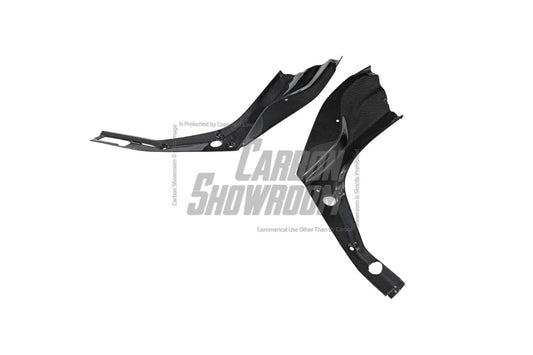 Ferrari 488 GTB & Spider 2016 2017 2018 2019 2020 with Aftermarket Parts - OEM 1:1 Style Replacement Front Trunk Side Panels Dry Pre-preg Carbon Fiber from Aero Republic