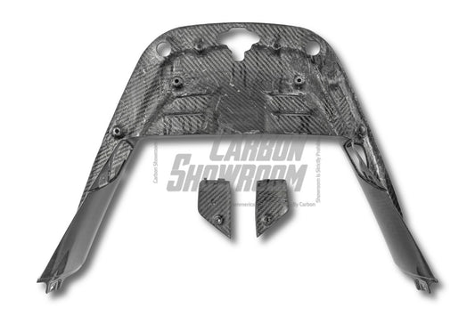 Ferrari SF90 Stradale & Spider 2021 2022 2023 2024 2025 with Aftermarket Parts - OEM 1:1 Style Replacement Engine Bay Panel Dry Pre-preg Carbon Fiber from Aero Republic