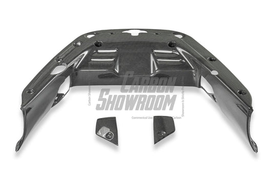 Ferrari SF90 Stradale & Spider 2021 2022 2023 2024 2025 with Aftermarket Parts - OEM 1:1 Style Replacement Engine Bay Panel Dry Pre-preg Carbon Fiber from Aero Republic