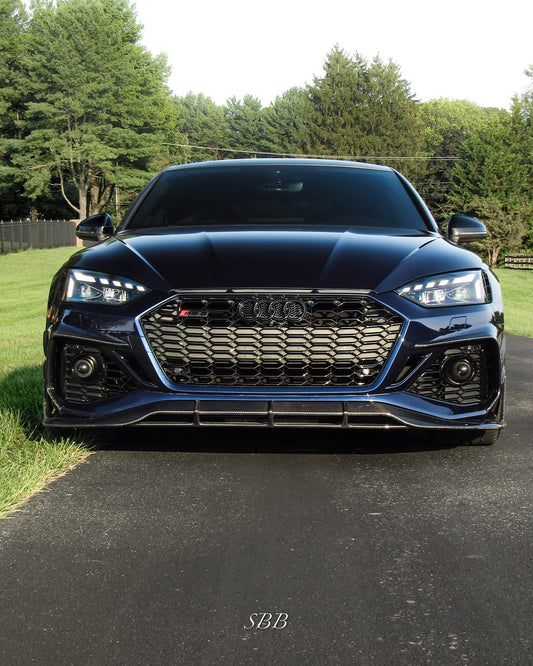 Future Design Carbon Fiber FRONT LIP SPLITTER - "Blaze kit" for Audi RS5 B9.5 2020+ - Performance SpeedShop