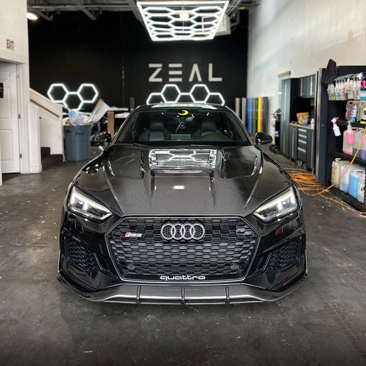 Future Design Carbon Fiber FRONT LIP SPLITTER - "Blaze kit" for Audi RS5 B9 2017-2019 - Performance SpeedShop