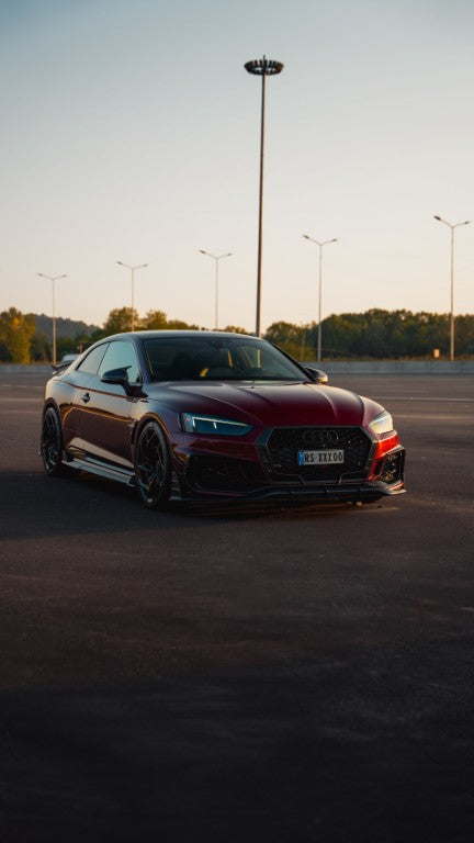 Future Design Carbon Fiber FRONT GRILL SIDE OVERLAY TRIM - "Blaze kit" for Audi RS5 B9 2017-2019 - Performance SpeedShop