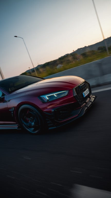 Future Design Carbon Fiber FRONT GRILL SIDE OVERLAY TRIM - "Blaze kit" for Audi RS5 B9 2017-2019 - Performance SpeedShop