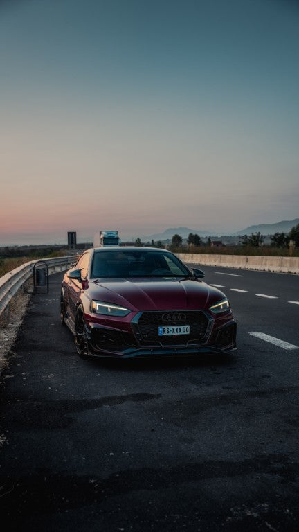 Future Design Carbon Fiber FRONT GRILL SIDE OVERLAY TRIM - "Blaze kit" for Audi RS5 B9 2017-2019 - Performance SpeedShop