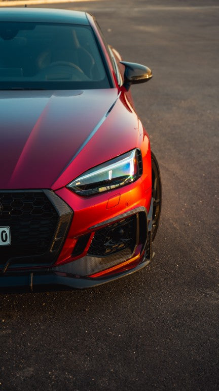 Future Design Carbon Fiber FRONT GRILL SIDE OVERLAY TRIM - "Blaze kit" for Audi RS5 B9 2017-2019 - Performance SpeedShop