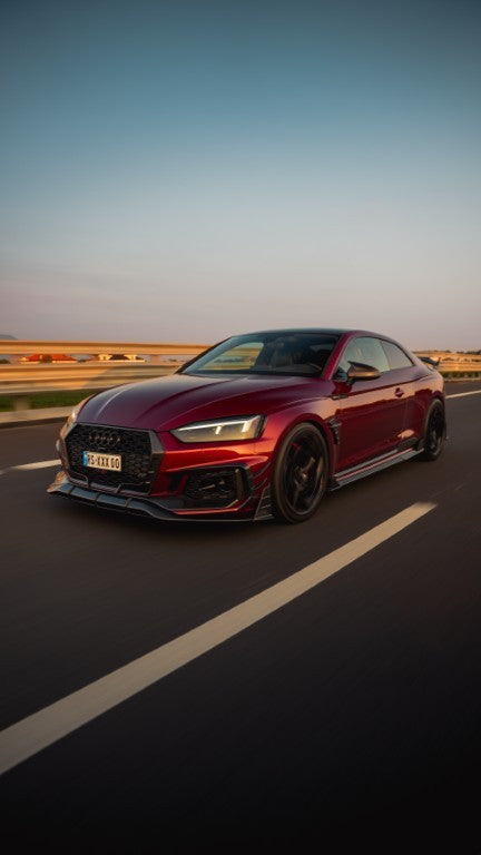 Future Design Carbon Fiber FRONT GRILL SIDE OVERLAY TRIM - "Blaze kit" for Audi RS5 B9 2017-2019 - Performance SpeedShop