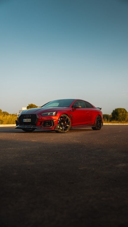 Future Design Carbon Fiber FRONT GRILL SIDE OVERLAY TRIM - "Blaze kit" for Audi RS5 B9 2017-2019 - Performance SpeedShop