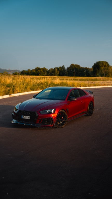Future Design Carbon Fiber FRONT GRILL SIDE OVERLAY TRIM - "Blaze kit" for Audi RS5 B9 2017-2019 - Performance SpeedShop