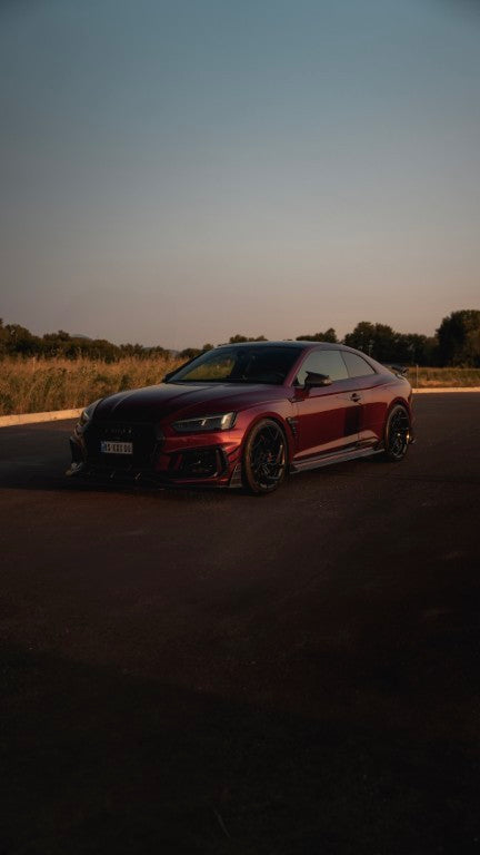 Future Design Carbon Fiber FRONT GRILL SIDE OVERLAY TRIM - "Blaze kit" for Audi RS5 B9 2017-2019 - Performance SpeedShop