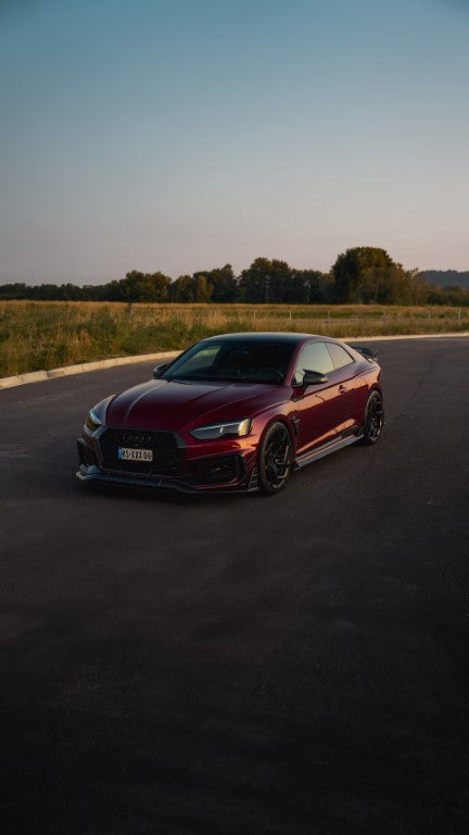 Future Design Carbon Fiber FRONT GRILL SIDE OVERLAY TRIM - "Blaze kit" for Audi RS5 B9 2017-2019 - Performance SpeedShop