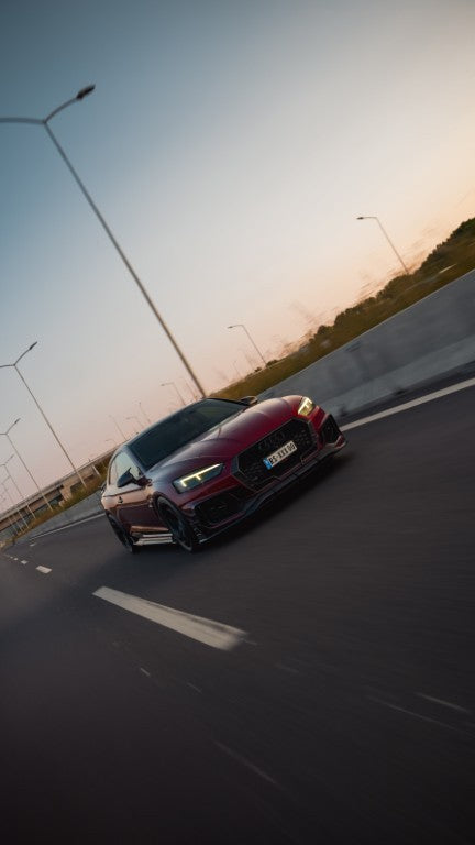 Future Design Carbon Fiber FRONT GRILL SIDE OVERLAY TRIM - "Blaze kit" for Audi RS5 B9 2017-2019 - Performance SpeedShop