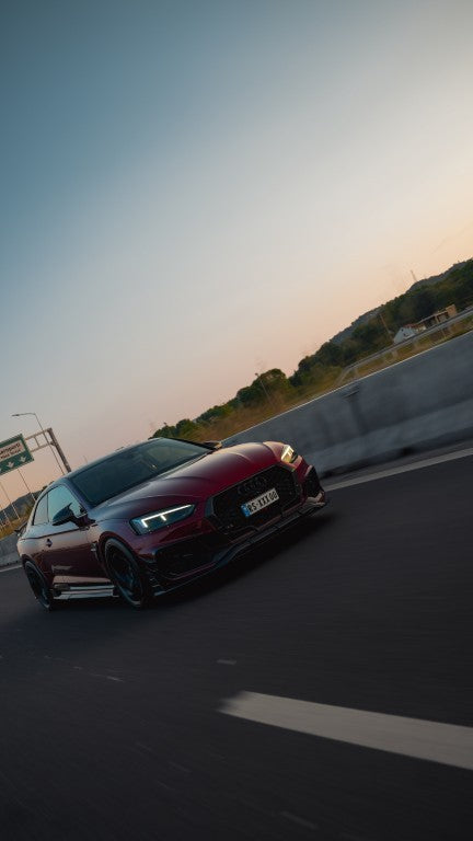 Future Design Carbon Fiber FRONT GRILL SIDE OVERLAY TRIM - "Blaze kit" for Audi RS5 B9 2017-2019 - Performance SpeedShop