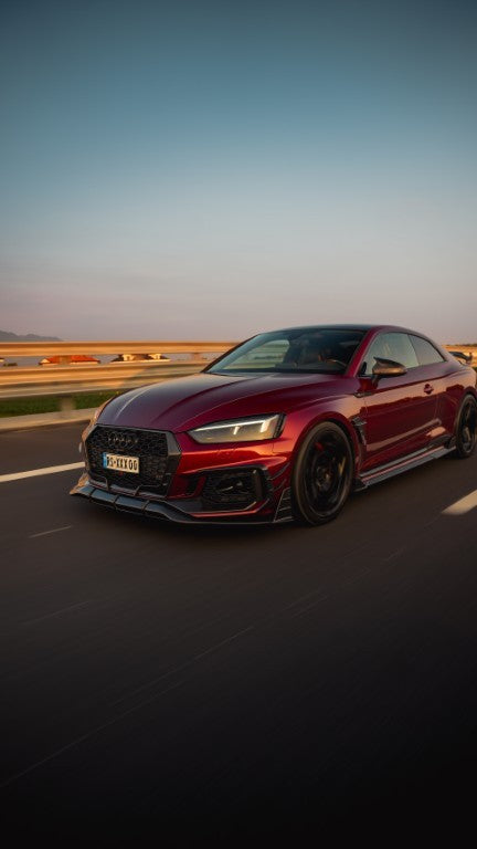Future Design Carbon Fiber FRONT GRILL SIDE OVERLAY TRIM - "Blaze kit" for Audi RS5 B9 2017-2019 - Performance SpeedShop