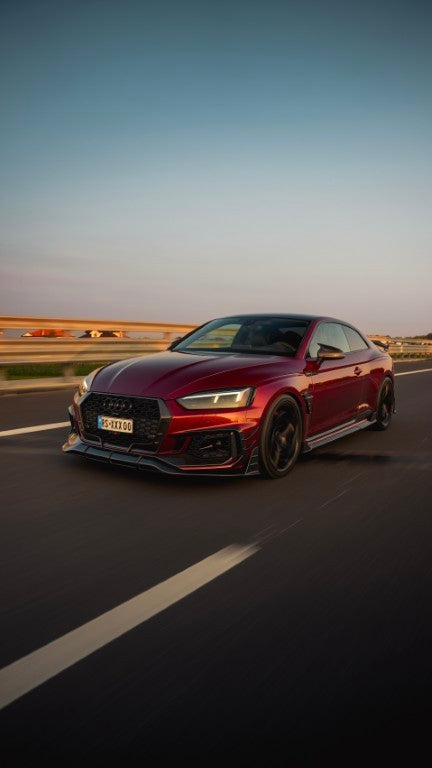 Future Design Carbon Fiber FRONT GRILL SIDE OVERLAY TRIM - "Blaze kit" for Audi RS5 B9 2017-2019 - Performance SpeedShop