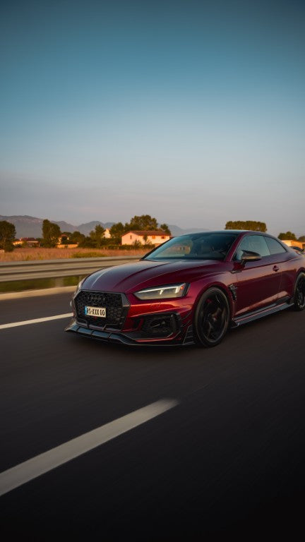 Future Design Carbon Fiber FRONT GRILL SIDE OVERLAY TRIM - "Blaze kit" for Audi RS5 B9 2017-2019 - Performance SpeedShop