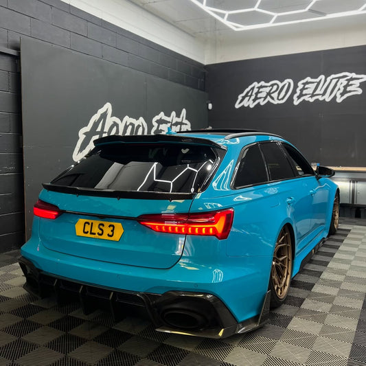 Future Design Blaze Carbon Fiber REAR DIFFUSER & CANARDS for Audi RS6 RS7 C8 2020-ON - Performance SpeedShop