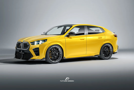 BMW X2 IX2 M35i sDrive28i xDrive28i U10 (with M-Sport bumper) 2024-ON with Aftermarket Parts - V1 Front Lip Pre-preg Carbon Fiber / FRP from Future Design