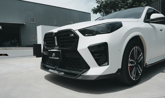 BMW X2 IX2 M35i sDrive28i xDrive28i U10 (with M-Sport bumper) 2024-ON with Aftermarket Parts - V2 Front Lip Pre-preg Carbon Fiber / FRP from Future Design