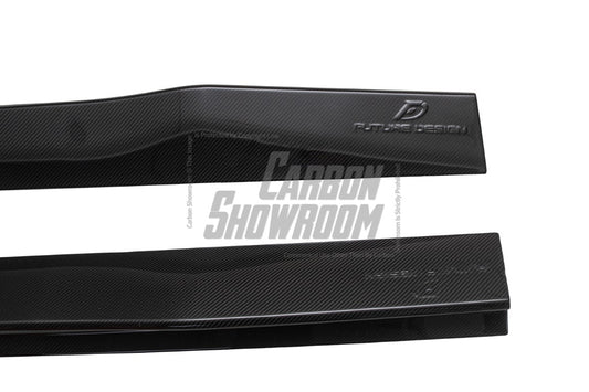BMW X6 M60I M50I xDrive40i G06 (Fits Pre-LCI& LCI) 2020 2021 2022 2023 2024 & X6M X6MC F96 (Fits Pre-LCI& LCI) 2020 2021 2022 2023 2024 with Aftermarket Parts - Side Skirts Carbon Fiber / FRP from Future Design