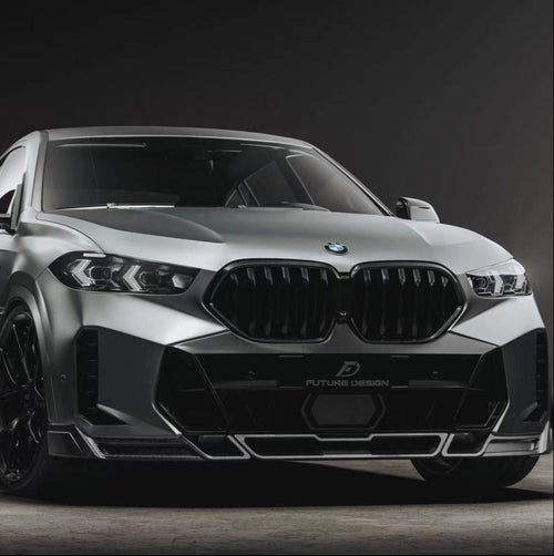 BMW X6 M60I xDrive40i G06 LCI with Aftermarket Parts - Front Lip Carbon Fiber / FRP from Future Design