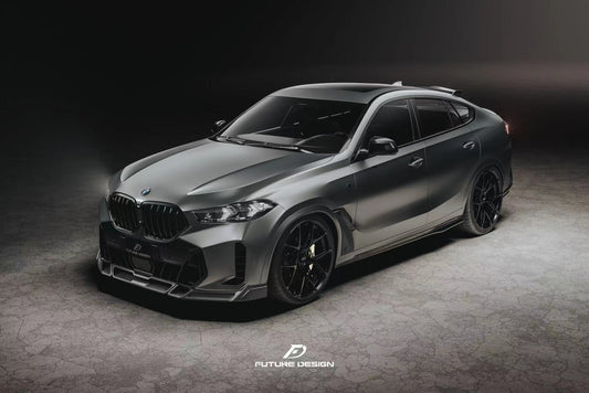 BMW X6 M60I xDrive40i G06 LCI with Aftermarket Parts - Front Lip Carbon Fiber / FRP from Future Design