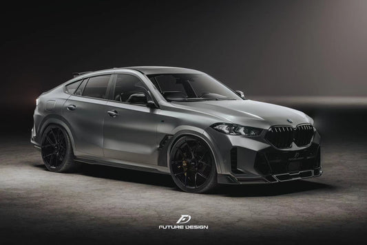 BMW X6 M60I xDrive40i G06 LCI with Aftermarket Parts - Front Lip Carbon Fiber / FRP from Future Design