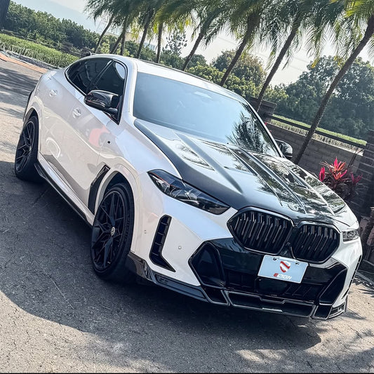 BMW X6 M60I xDrive40i G06 LCI 2024 with Aftermarket Parts - Front Lip Carbon Fiber / FRP from Future Design