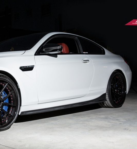BMW M6 F06 F12 F13 2013 2014 2015 2016 2017 2018 2019 with Aftermarket Parts - 3D Style Side Skirts Carbon Fiber / FRP