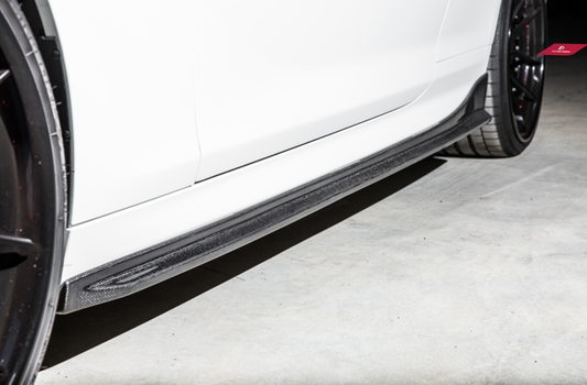 BMW M6 F06 F12 F13 2013 2014 2015 2016 2017 2018 2019 with Aftermarket Parts - 3D Style Side Skirts Carbon Fiber / FRP