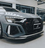 Audi RS3 8Y 2022 2023 2024 with Aftermarket Parts - V1 Front Lip Splitter Pre-preg Carbon Fiber from Future Design