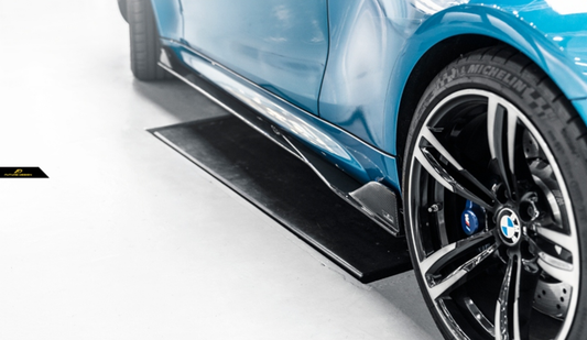 BMW M2 / M2C F87 2016 2017 2018 2019 2020 2021 with Aftermarket Parts - FDGT Side Skirts Carbon Fiber / FRP