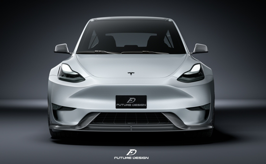 Future Design Carbon Fiber FRONT LIP SPLITTER for Tesla Model Y / Performance