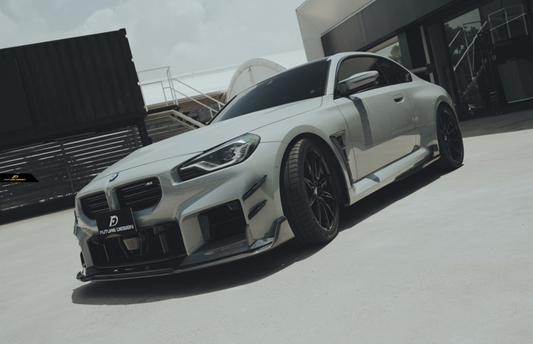 BMW M2 / M2C G87 2023-ON with Aftermarket Parts - MTC V2 TrackPack Series Front Lip Carbon Fiber / FRP