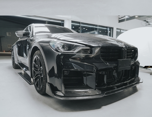 BMW M2 / M2C G87 2023-ON with Aftermarket Parts - MTC V2 TrackPack Series Front Lip Carbon Fiber / FRP