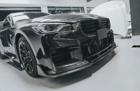 BMW M2 / M2C G87 2023-ON with Aftermarket Parts - MTC V2 TrackPack Series Front Lip Carbon Fiber / FRP