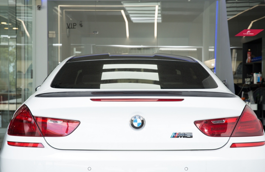 BMW 6 Series 650i 640i 640d F06 F13 (Both Fits Pre-LCI & LCI) 2011 2012 2013 2014 2015 2016 2017 2018 & M6 F06 F13 2013 2014 2015 2016 2017 2018 2019 with Aftermarket Parts - Performance Rear Spoiler Carbon Fiber / FRP