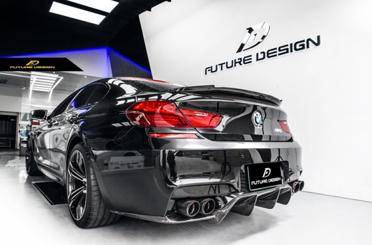 BMW M6 F06 F12 F13 2013 2014 2015 2016 2017 2018 2019 with Aftermarket Parts - Rear Diffuser Carbon Fiber / FRP