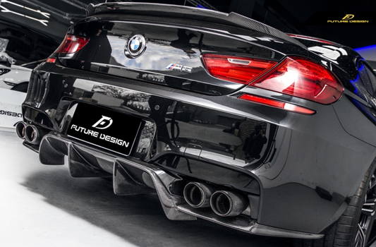 BMW M6 F06 F12 F13 2013 2014 2015 2016 2017 2018 2019 with Aftermarket Parts - Rear Diffuser Carbon Fiber / FRP