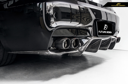 BMW M6 F06 F12 F13 2013 2014 2015 2016 2017 2018 2019 with Aftermarket Parts - Rear Diffuser Carbon Fiber / FRP