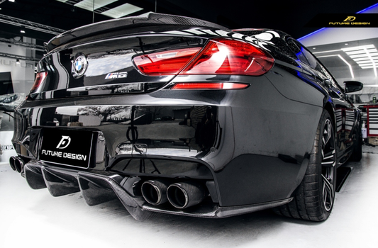 BMW M6 F06 F12 F13 2013 2014 2015 2016 2017 2018 2019 with Aftermarket Parts - Rear Diffuser Carbon Fiber / FRP