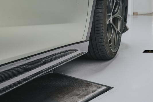 Tesla Model Y Performance AWD Long Range RWD Standard 2020 2021 2022 2023 2024 2025 with Aftermarket Parts - Side Skirts Carbon Fiber / FRP