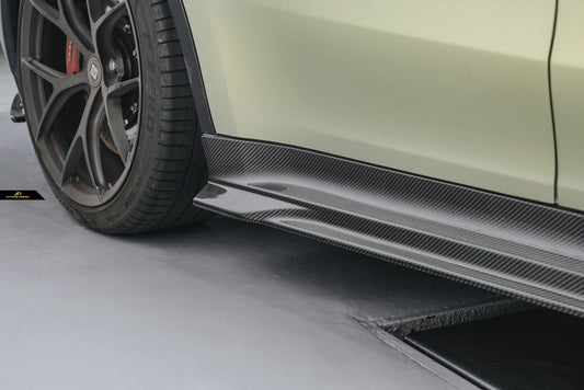 Tesla Model Y Performance AWD Long Range RWD Standard 2020 2021 2022 2023 2024 2025 with Aftermarket Parts - Side Skirts Carbon Fiber / FRP
