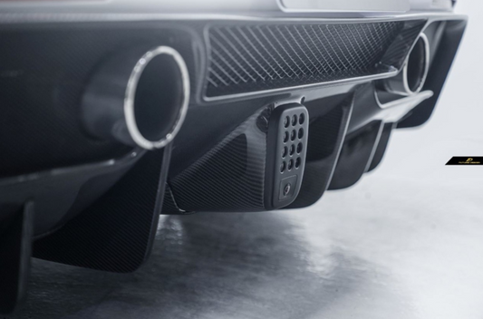 Ferrari 488 GTB & Spider 2016 2017 2018 2019 2020 with Aftermarket Parts - NVT Style Bumper Diffuser Upper Trim Carbon Fiber / FRP from Future Design