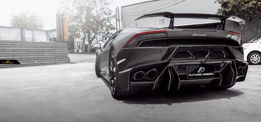 Aero Republic V Style Carbon Fiber Rear Bumper & Diffuser For Lamborghini Huracan LP580 LP610