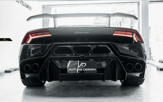 Aero Republic V Style Carbon Fiber Rear Bumper & Diffuser For Lamborghini Huracan LP580 LP610